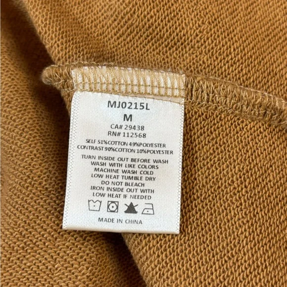 Women’s Miss Me Brown French Terry Paisley Waterfall Jacket Size Medium NWT - Picture 5 of 7